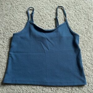 American Eagle Outfitters Blue Ribbed Cami Tank